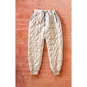 Manfinity Men's Sherpa Lined Winter Jogger Pants Water Resistant Zip Pockets M